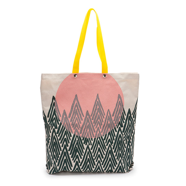 Pocket Tote Bag - Pink Super Moon