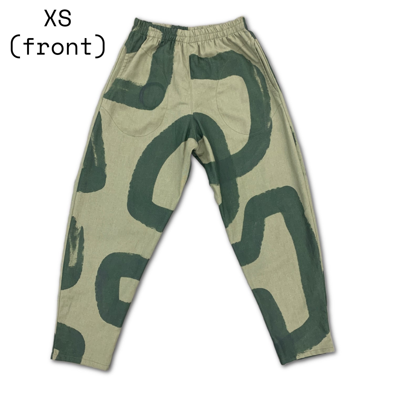 LAST ONES - XS - Petra Pants - Green Loop-de-loop