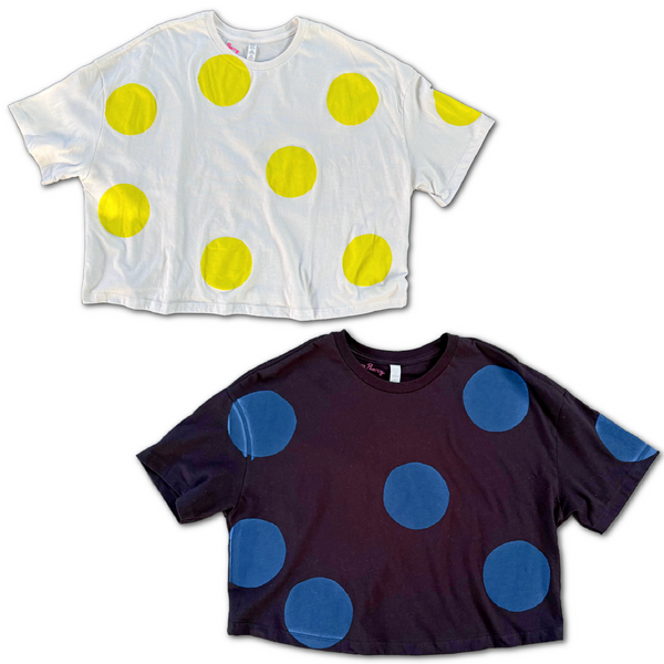 Boxy Cropped Tee - 'Big Dot'