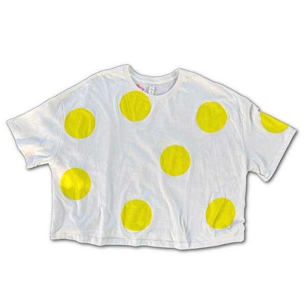 Boxy Cropped Tee - 'Big Dot'