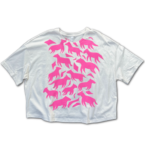 Boxy Cropped Tee - 'Dream Animals'