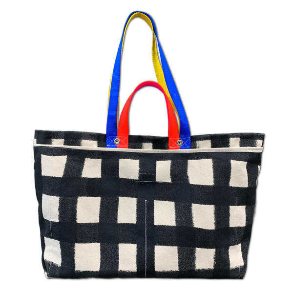 Check Check Tote - Black + White