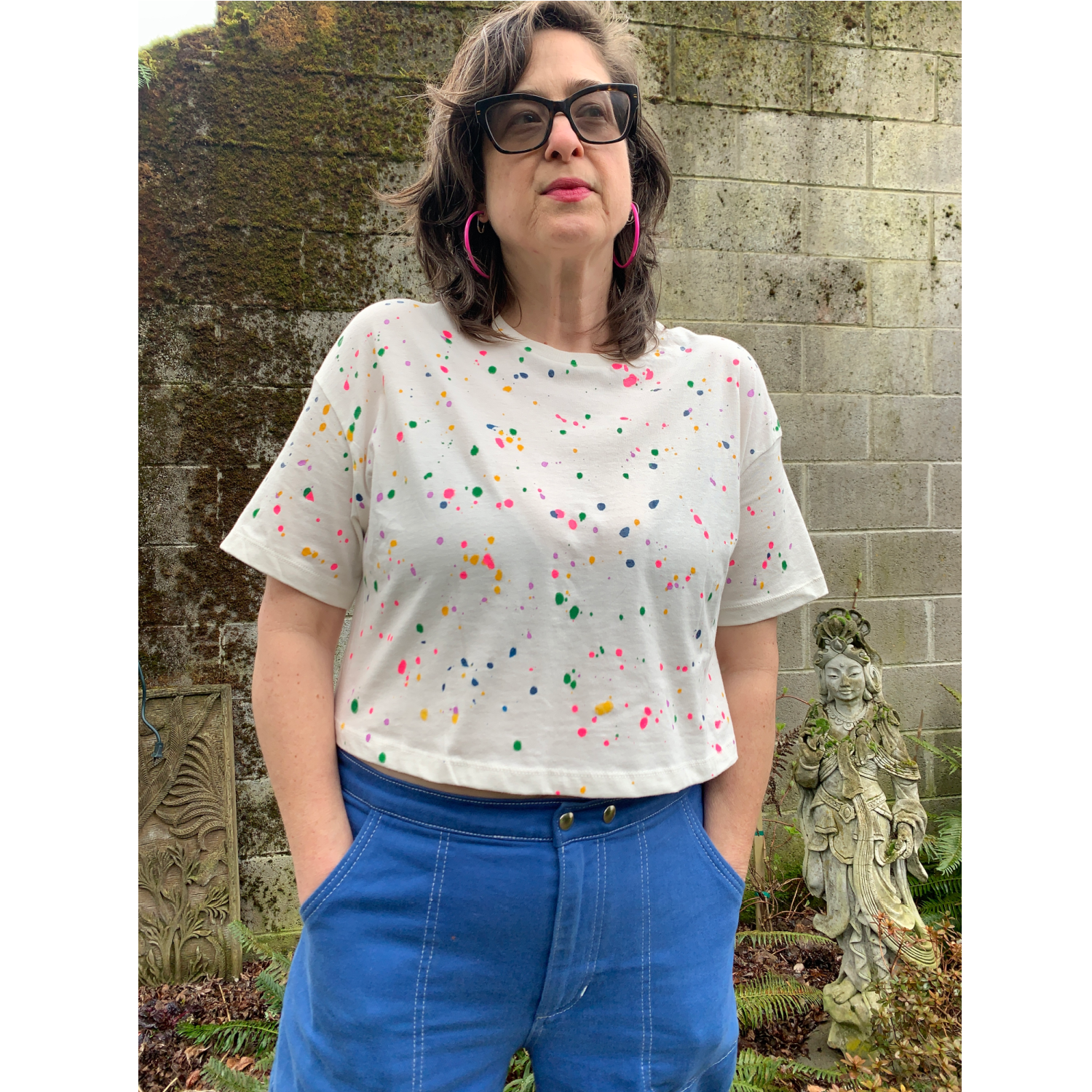 Boxy Cropped Tee - 'Chainlink' – Rebecca Pearcy