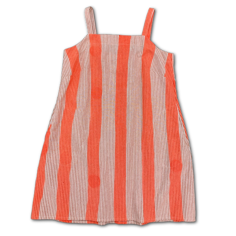 Diana Dress - OOAK Handpainted Stripes on Stripes - Size Large