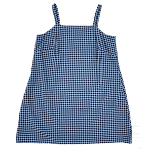 Diana Dress - Blues Gingham Mini - Size XL