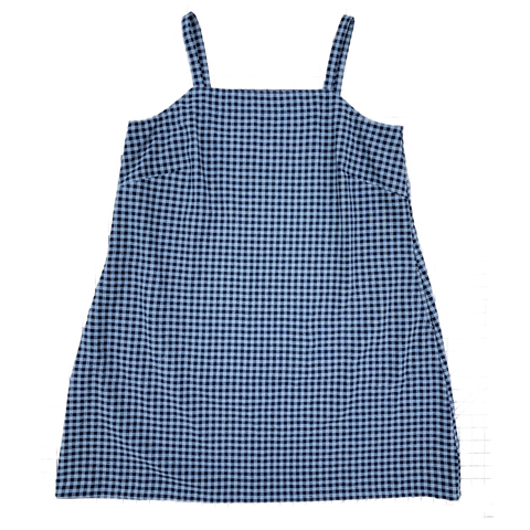 Diana Dress - Blues Gingham Mini - Size XL