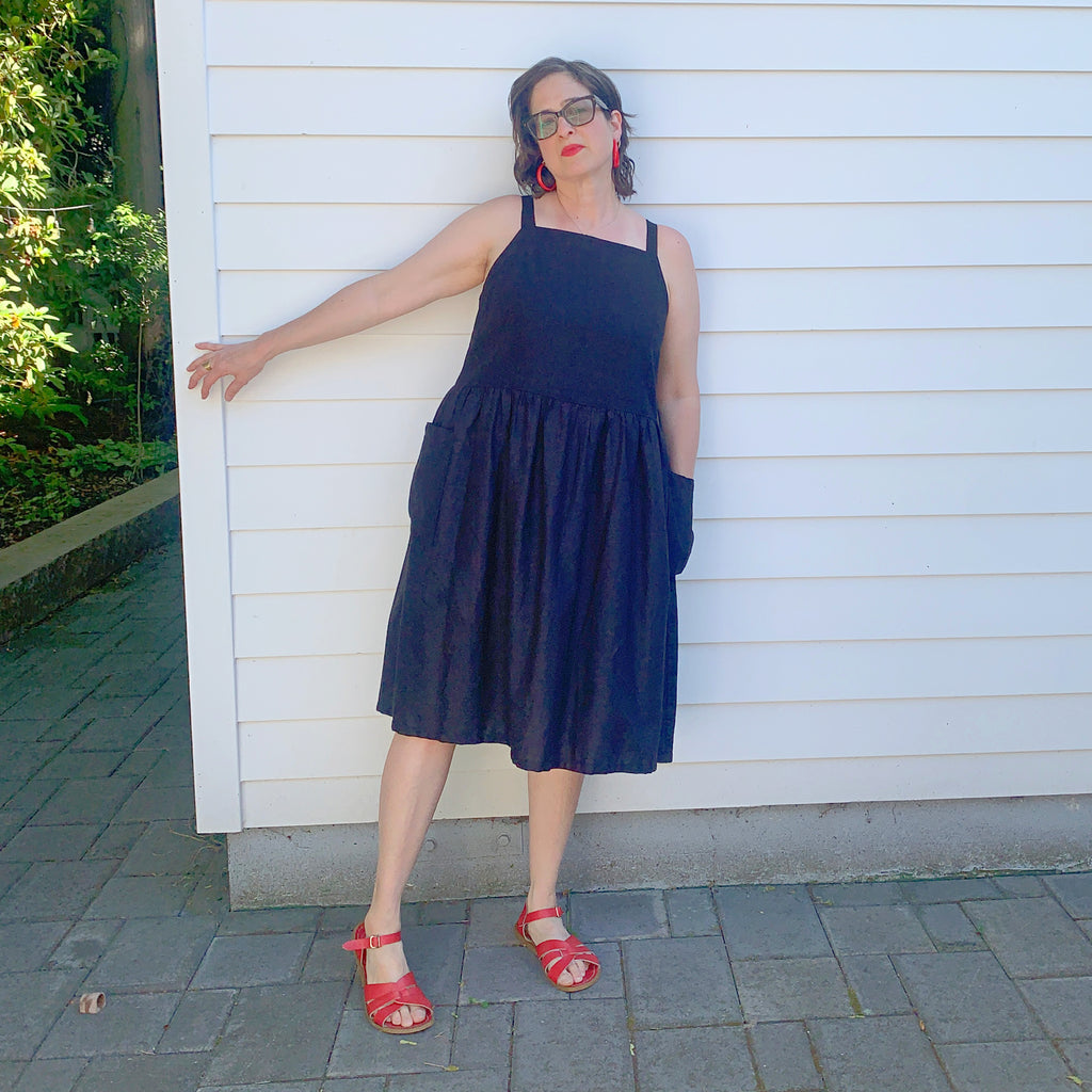 Dolly Sundress - Poppy Red w/ Happy Flowers Rebecca Pearcy Dolly Sundress - Poppy Red w/ Happy Flowers Rebecca Pearcy