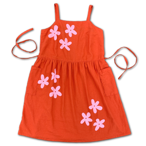 Dolly Sundress - Poppy Red w/ Happy Flowers