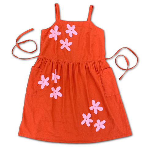 Dolly Sundress - Poppy Red w/ Happy Flowers