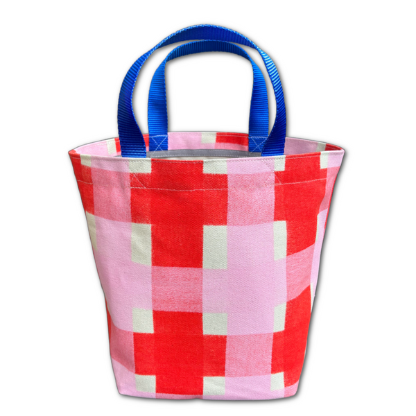 Storage Bin - 'Squared' - Red + Pink
