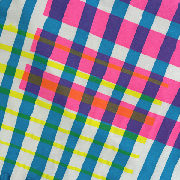 Boxy Cropped Tee - 'Neon Stripes'
