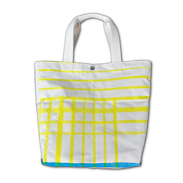 Mini Tote Bag - 'Neon Stripes'