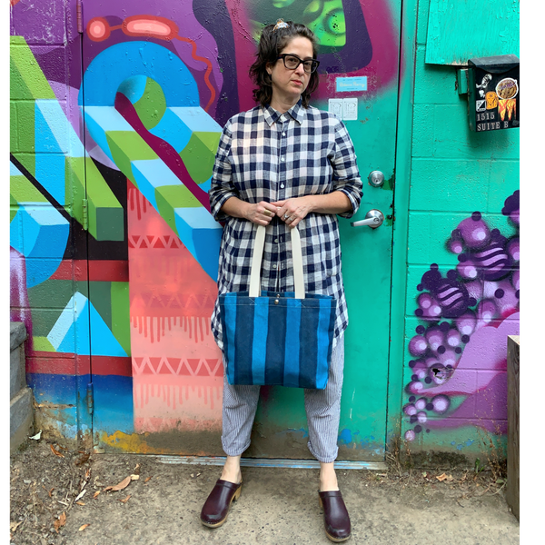 Vessel Tote Bag - Small - 'Painted Stripes'