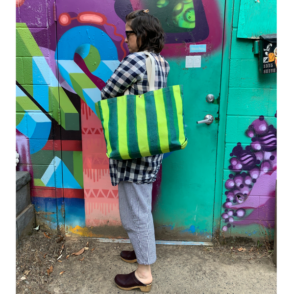 Vessel Tote Bag - Large - 'Painted Stripes'
