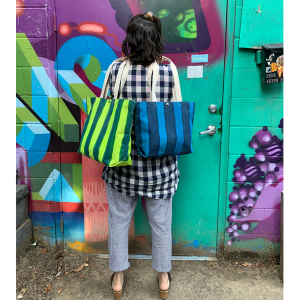 Vessel Tote Bag - Large - 'Painted Stripes'