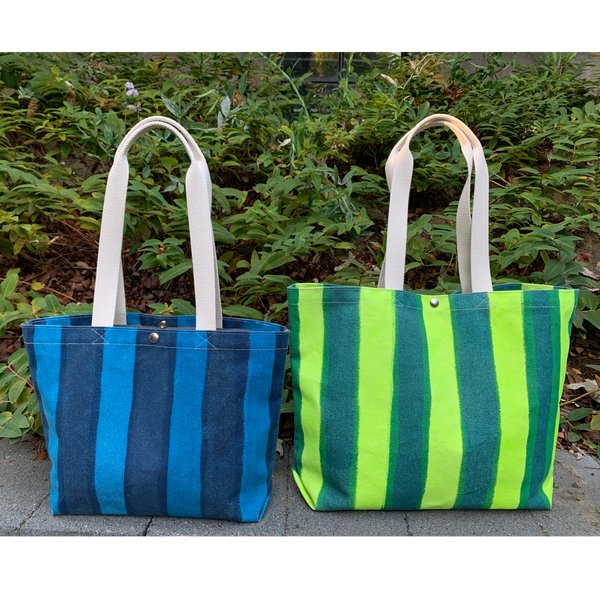 Vessel Tote Bag - Large - 'Painted Stripes'