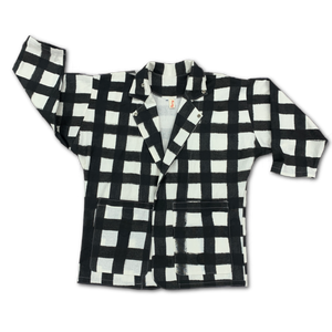 Patti Jacket - 'Check Check' White/Black