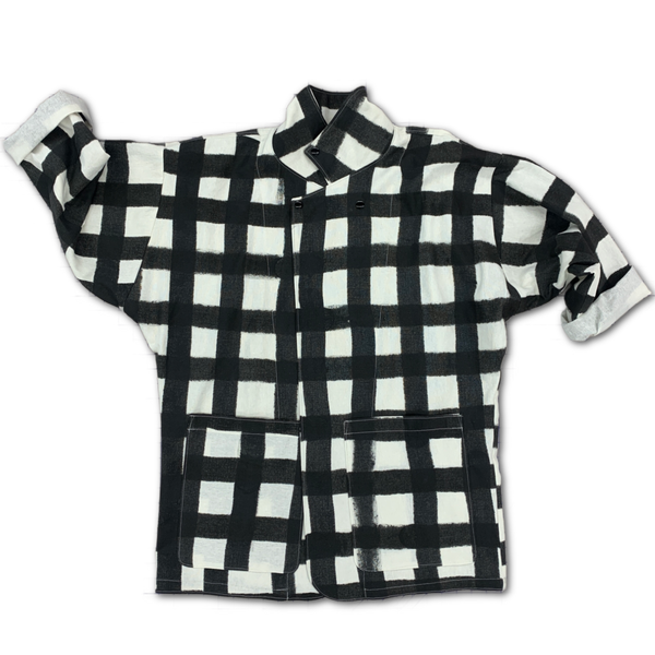 Patti Jacket - 'Check Check' White/Black