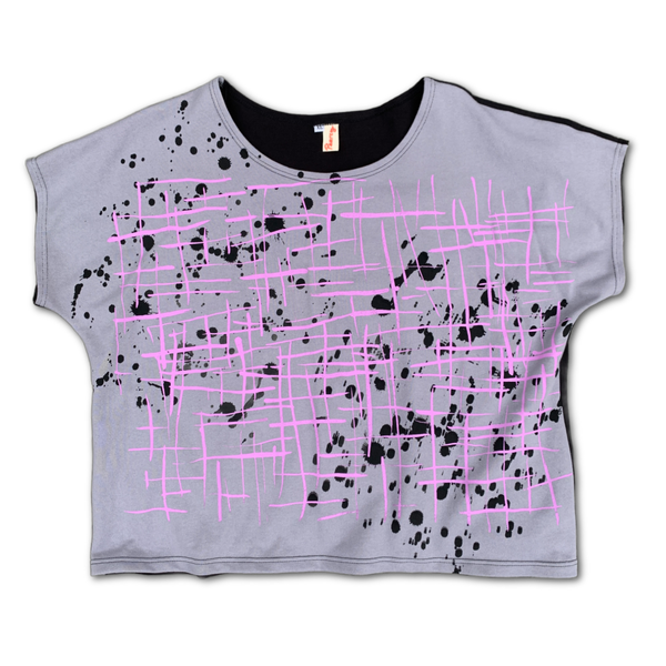 Sheila Tee - 'Splatter Hatch' OOAK size XL