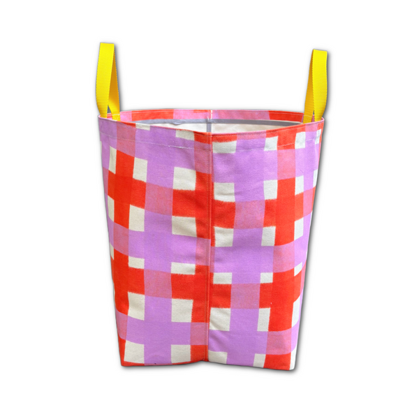 Storage Bin - 'Squared' - Blood Orange + Lavender