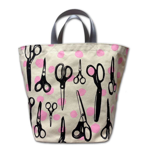 Storage Bin - Polka Dot Scissors