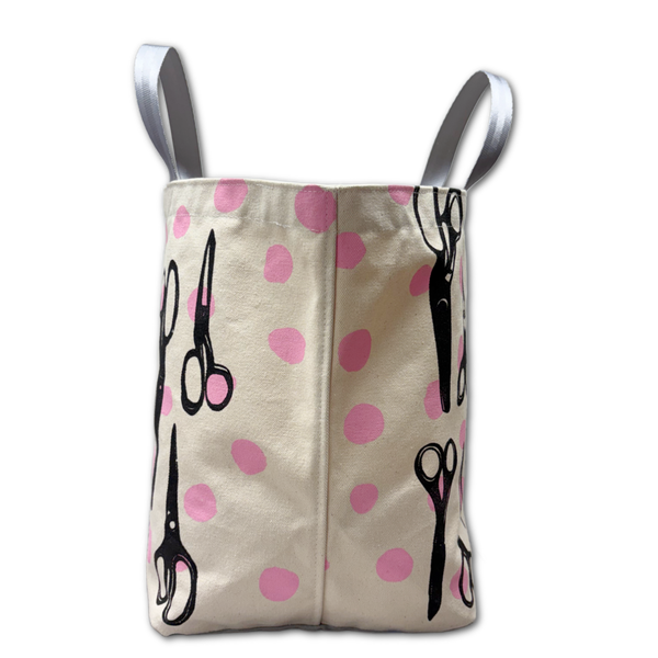 Storage Bin - Polka Dot Scissors