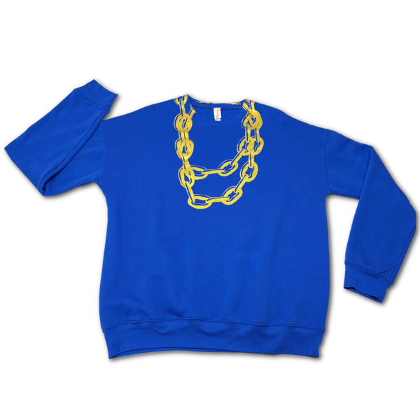 Unisex Sweatshirt - 'Double Bling' OOAK size LG