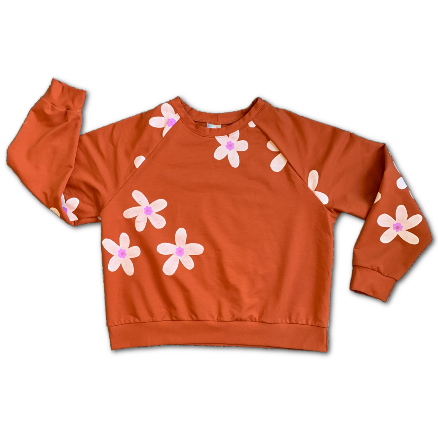 Van Raglan Top - Happy Flowers - Ready to Ship