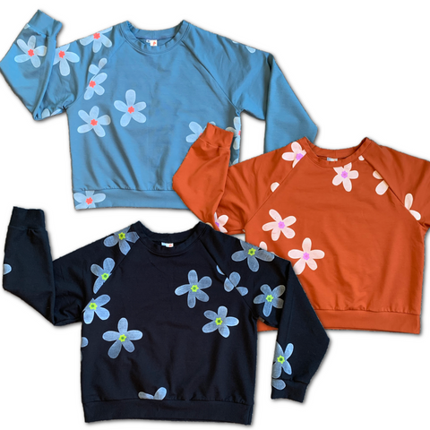 Van Raglan Top - Happy Flowers