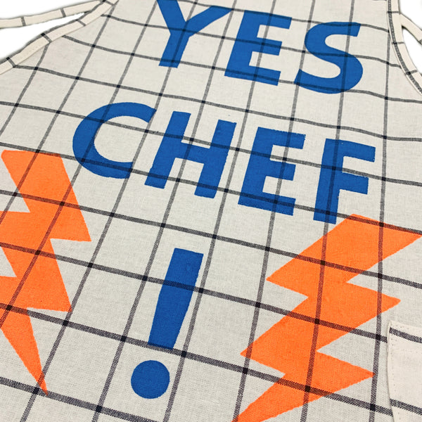 Zero Waste Apron - 'Yes Chef! Grid'