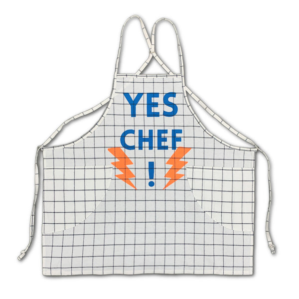 Zero Waste Apron - 'Yes Chef! Grid'