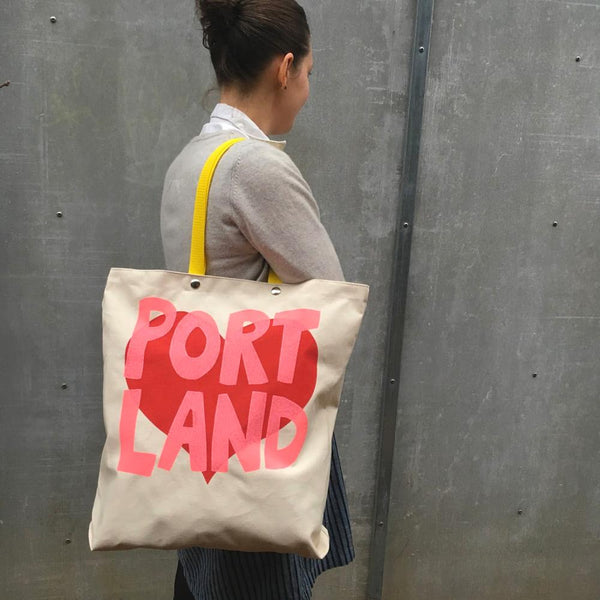 Pocket Tote Bag - Portland Love